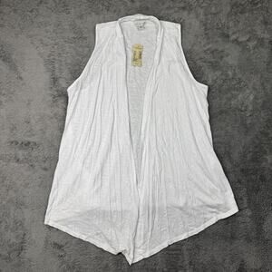 Y2K American Eagle NEW Knit Open Cardigan Sleeveless White Womens M